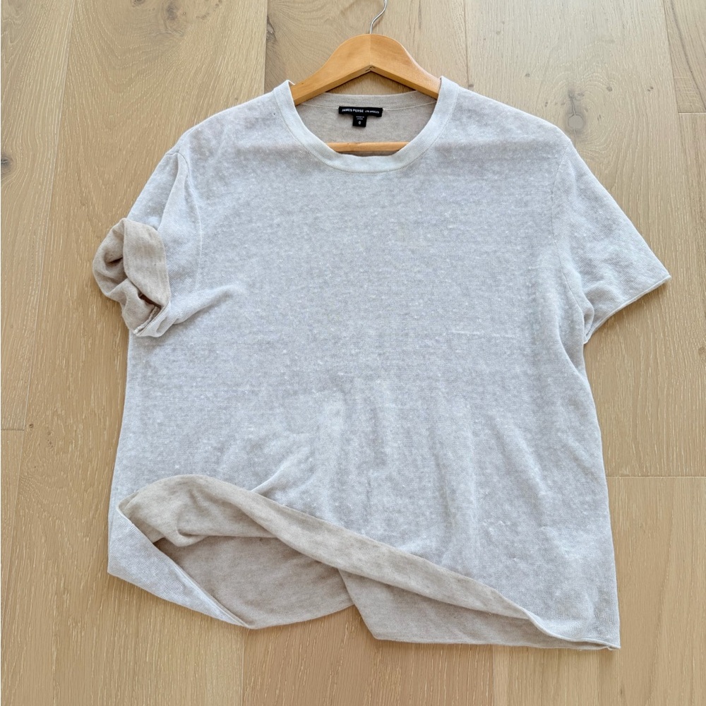 James perse Light  Short Sleeve two tone James perse T-Shirt